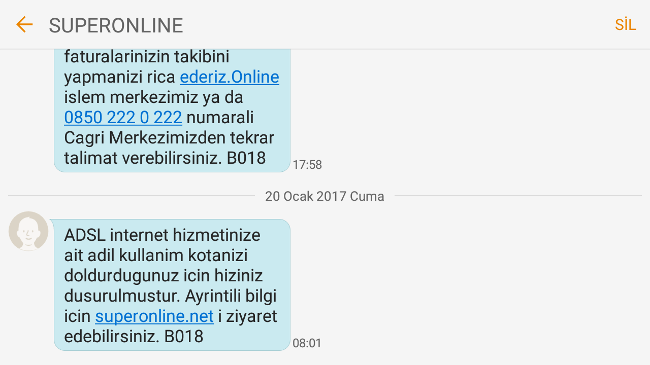 SMS Sonlarındaki B0XX Kodları Nedir?