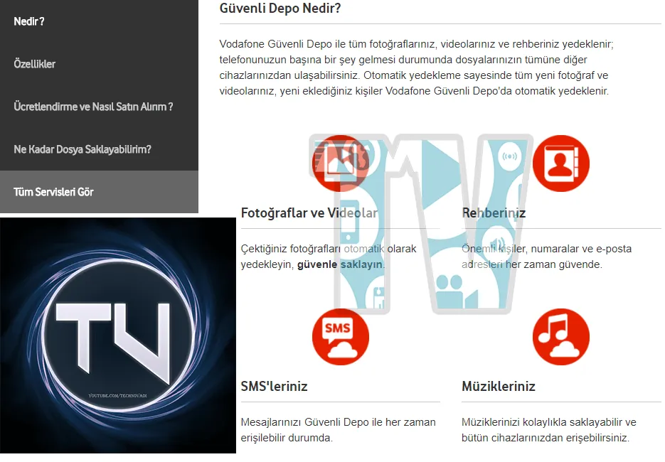 Vodafone Güvenli Depo ile Yedek Alma