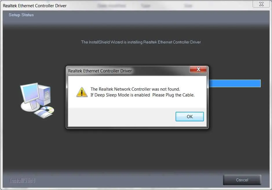 Realtek Network Controller was not found Hatası ve Çözümü