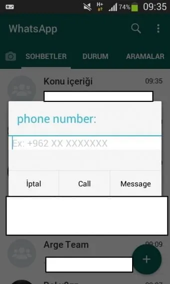 WhatsApp Plus - Numaraya Mesaj Atma TechnoVadi