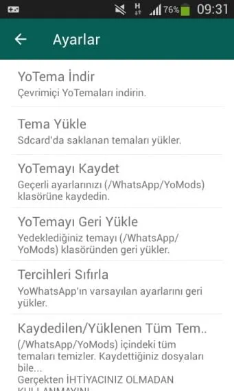 Ayarlar Tema Değiştirme TechnoVadi
