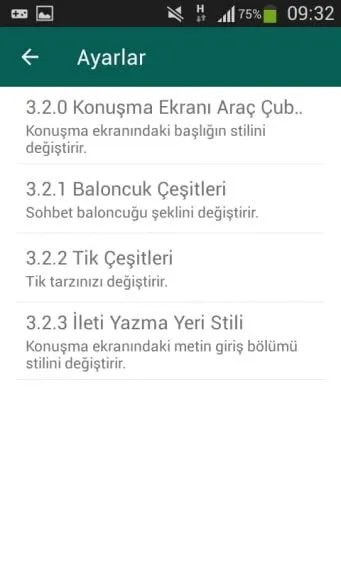 Ayarlar Konuşma Ekranı - TechnoVadi