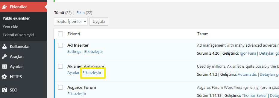 WordPress Spam Yorum Engelleme - Akismet TechnoVadi