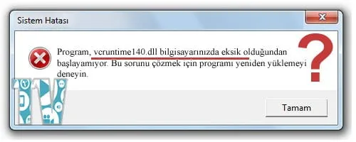 DLL Bulunamadı Hatası Çözümü ve DLL Eksik