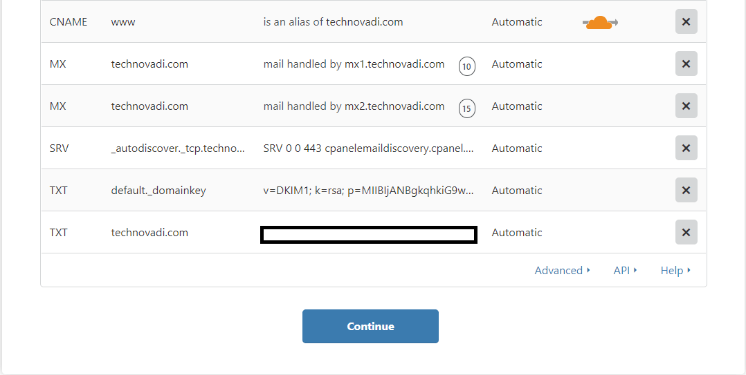 Bedava Cloudflare SSL - Continue