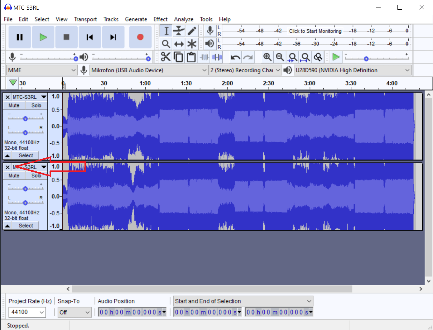 SLAM kullanmadan CS:GO'da müzik çalmak - Audacity track sil