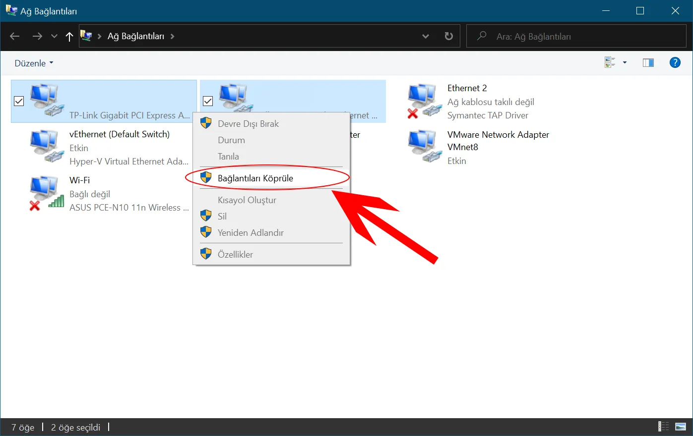 Bağlantıları Köprüle - İnternet Birleştirme Windows'da Nasıl Yapılır ?