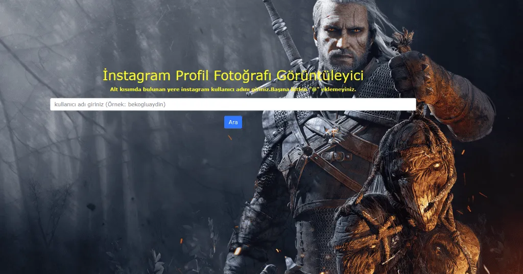 Instagram Profil Fotoğrafı Görüntüleyicisi