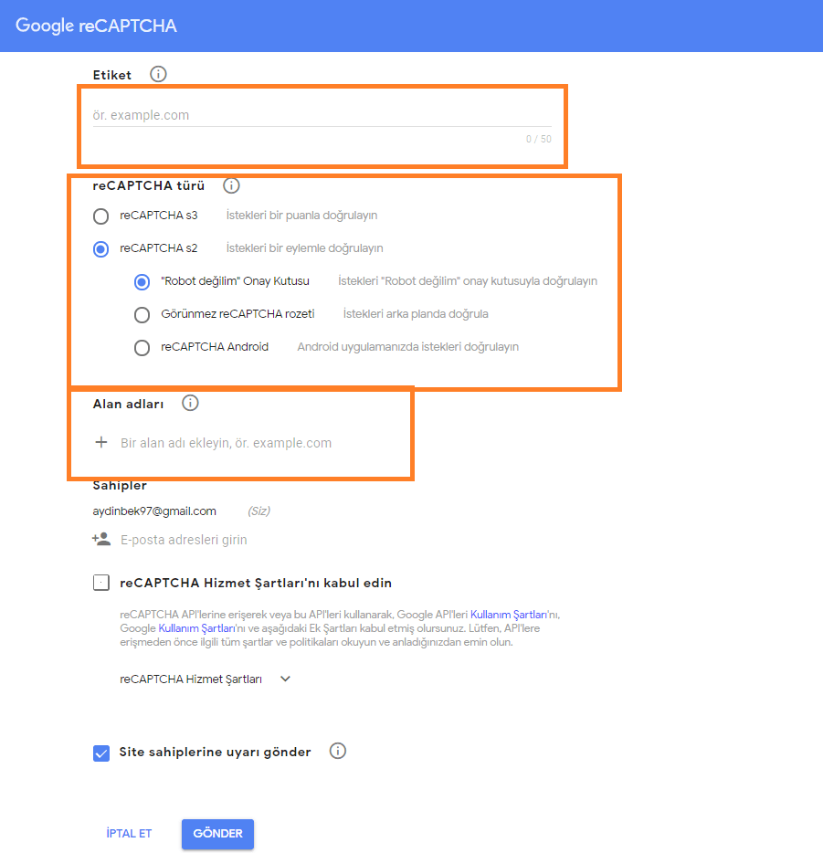WordPress Spam Yorum Engelleme - Google Captcha Oluşturma TechnoVadi