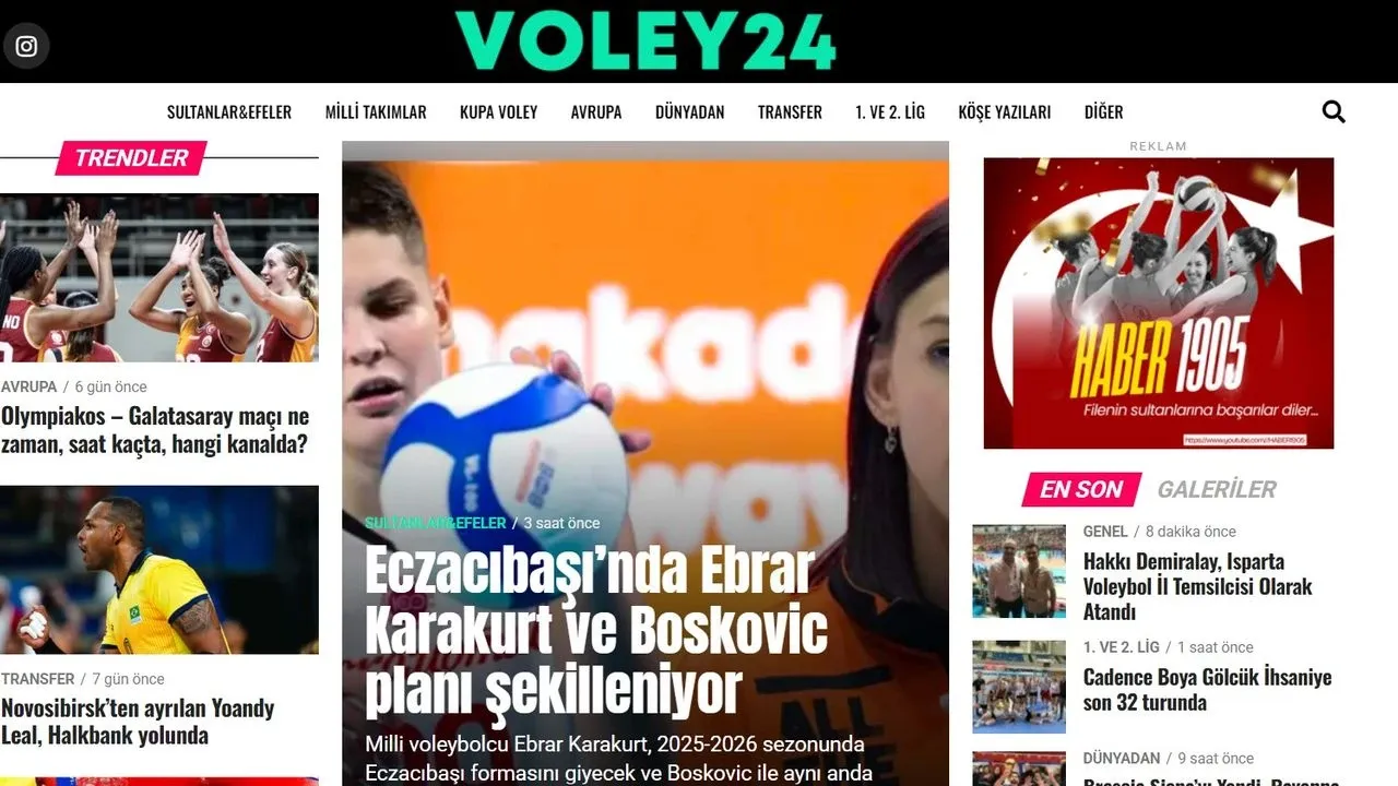 Voley24: Voleybol tutkunları için yeni haber platformu - 2025